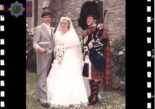 Piping at a wedding.