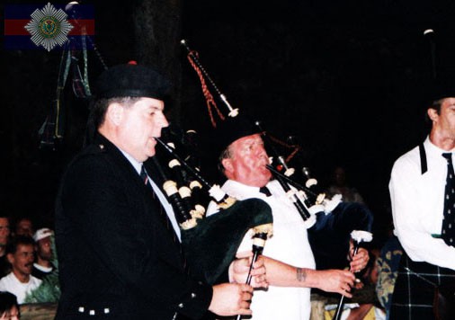 Piping instructors performing at Summer School U.S.A.
