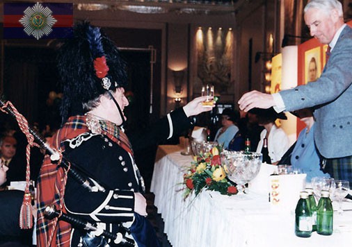 Dixie accepting toast at J & B Whisky Promotion.
