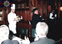 Piping in the haggis at the House of Commons.